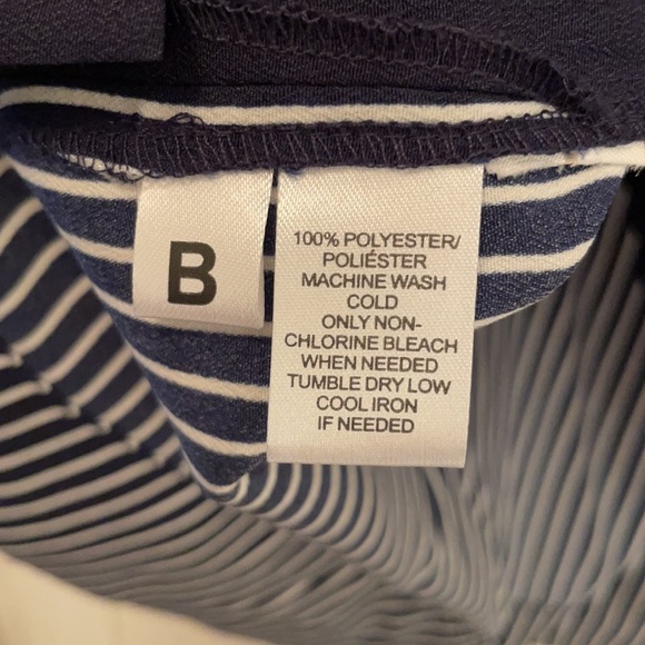 Ann Taylor LOFT navy and white color block shirt dress size Small - Picture 7 of 7